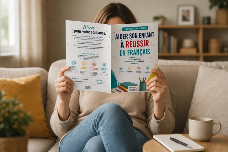 Guide gratuit pour aider son enfant à réussir en français au collège
